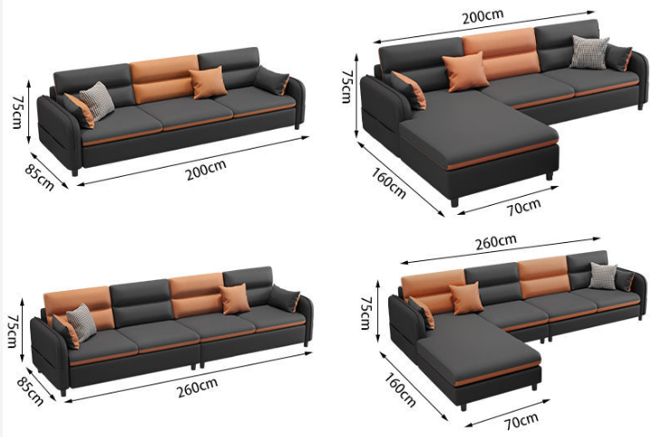 Simple Modern Washable Detachable Fabric Sofa ZC01